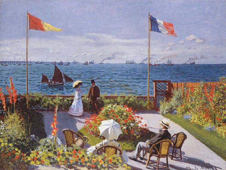Claude Monet Jardin a Sainte Adresse oil painting image